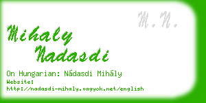mihaly nadasdi business card